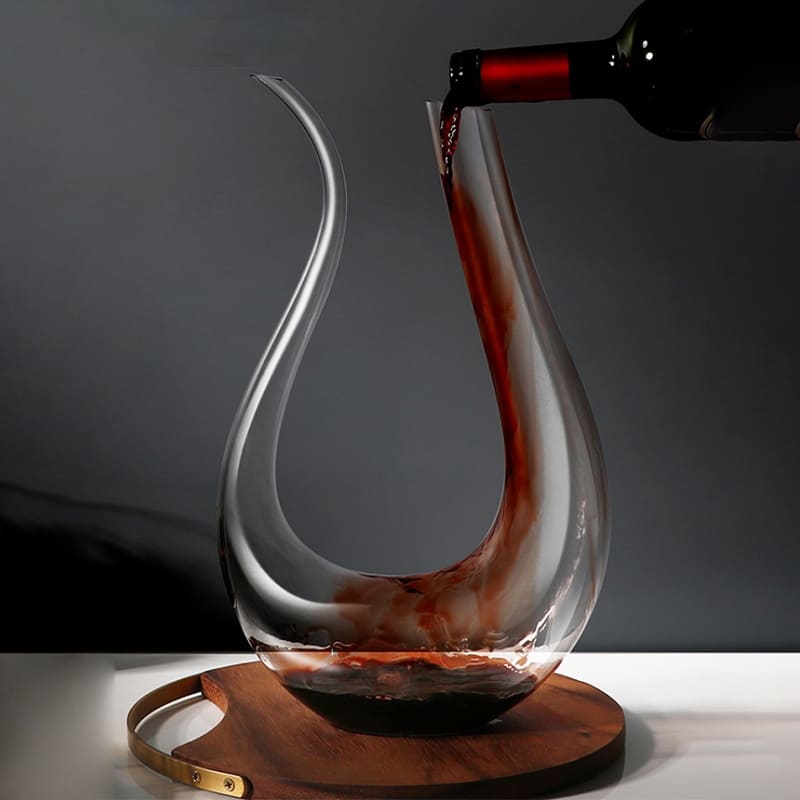 Decanter de Vinho Recipiente de Vidro Cisne Decantador Polihousi