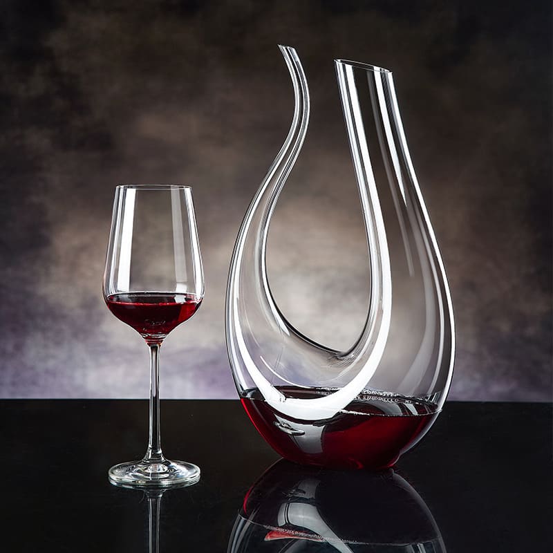 Decanter de Vinho Recipiente de Vidro Cisne Decantador Polihousi
