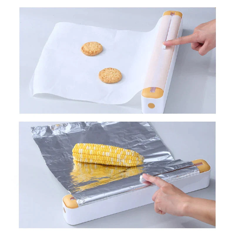 Suporte com Cortador para Plástico Filme Papel Alumínio ou Papel manteiga