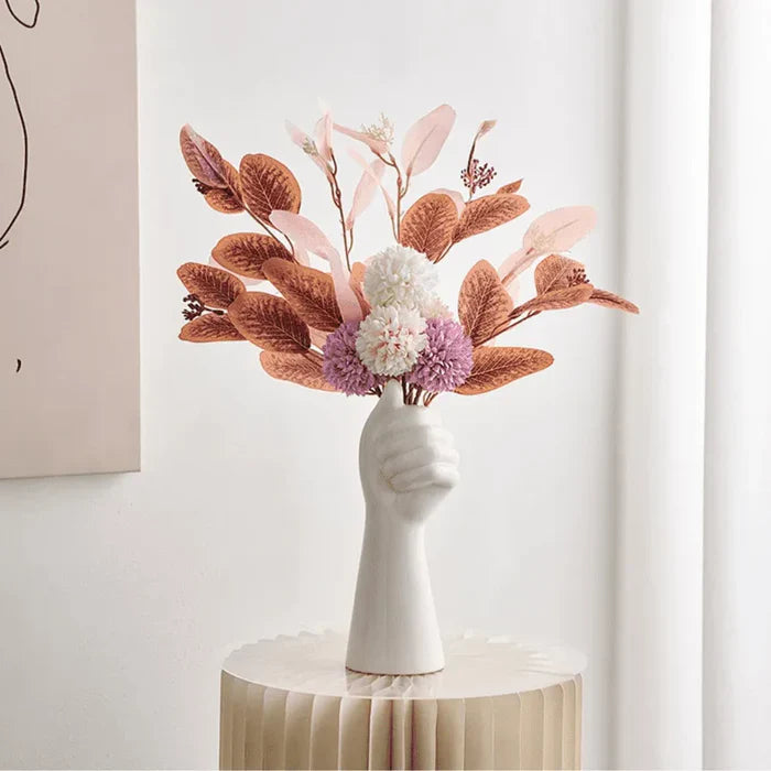 Vaso Decorativo para Sala de Cerâmica para Mesa Mão